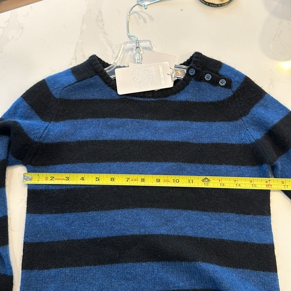ZADIG&VOLTAIRE women's black and blue stripe crewneck sweater. Size XS/S - Picture 8 of 9